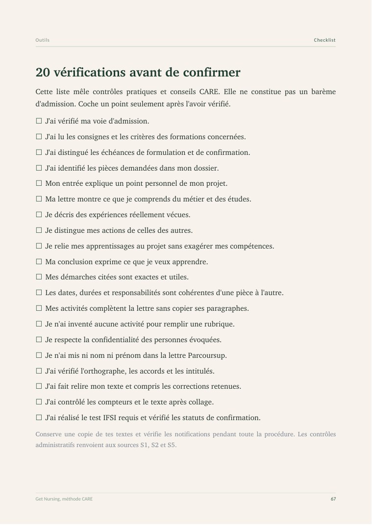 Aperçu du guide : Les 20 vérifications avant de confirmer
