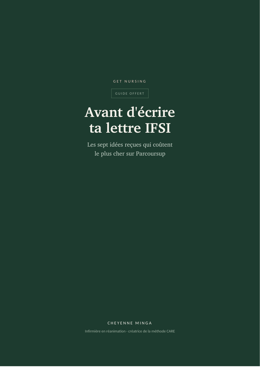 Couverture du guide offert Avant d'écrire ta lettre IFSI